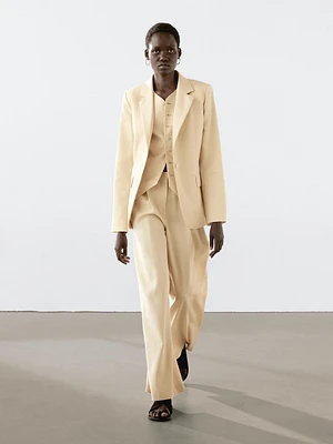 Blazer en lin mélang