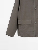 Veste avec poches coton mélangé