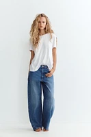 TRF MID WAIST BAGGY BALLOON JEANS