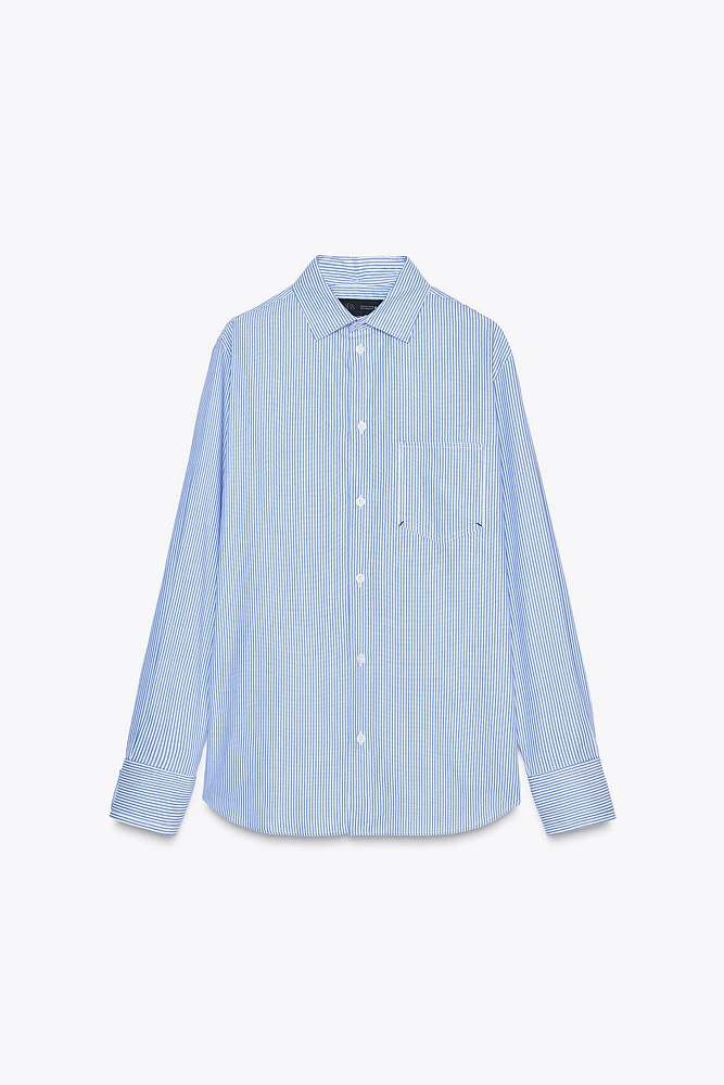 STRIPED POPLIN SHIRT ZW COLLECTION