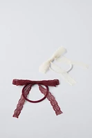 TWO-PACK OF BOW HAIR TIES