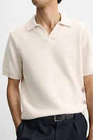 TEXTURED KNIT POLO