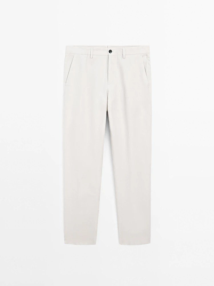 Pantalon de tailleur 100 % lin