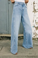 Z1975 WIDE LEG MID-RISE JEANS WITH SIDE SEAMS