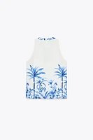 BLOUSE IMPRIMÉ TROPICAL