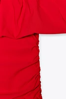 ROBE COURTE À VOLANT