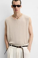 LINEN KNIT T-SHIRT