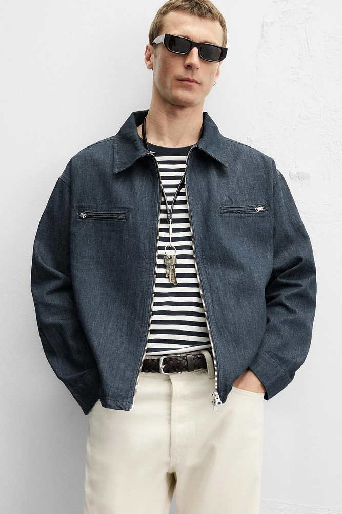 REGULAR FIT ZIPPERED JACKET