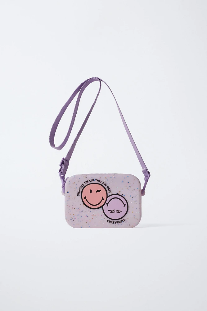 SMILEYWORLD ® RUBBERIZED CROSSBODY BAG