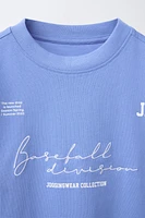 TEXT PRINT JOGGING T-SHIRT