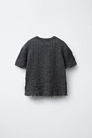 TEXTURED KNIT T-SHIRT