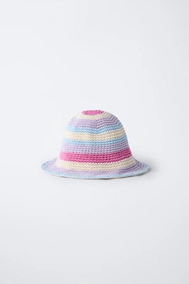 CROCHET KNIT BUCKET HAT