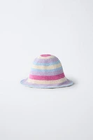 CROCHET KNIT BUCKET HAT