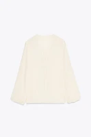 SEMI-SHEER BLOUSE WITH RUFFLES