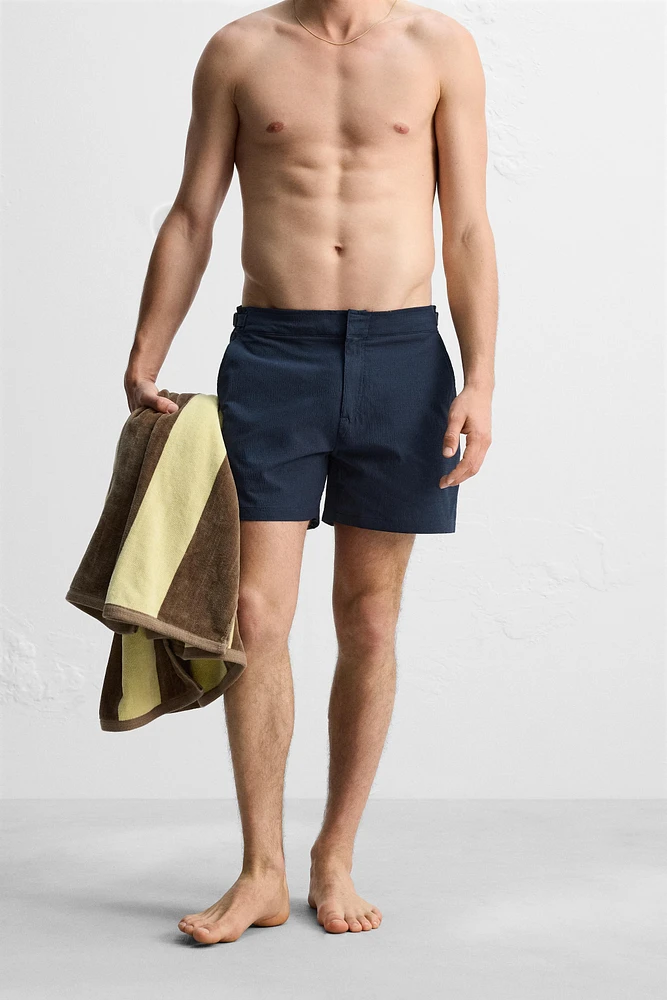 STRUCTURED REGULAR SWIM SHORTS