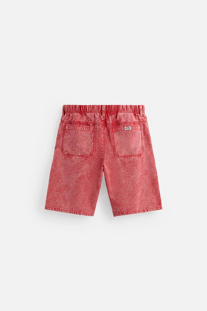 WASHED RELAXED FIT BERMUDA SHORTS