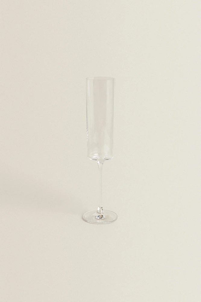 STRAIGHT CRYSTALLINE FLUTE GLASS