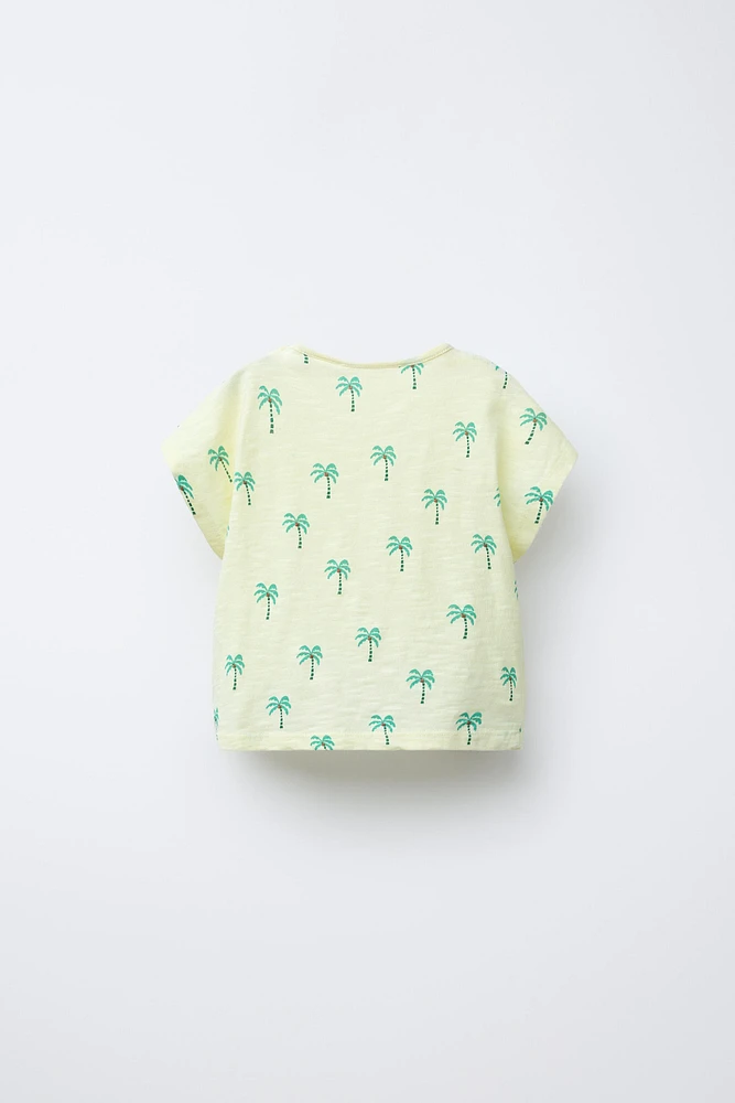 T-SHIRT IMPRIMÉ PALMIERS