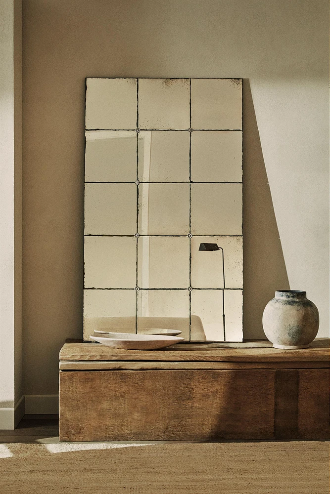 MIROIR MURAL EFFET ANTIQUE
