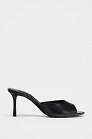 LEATHER HEELED MULES