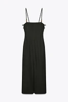 LINEN MIDI DRESS