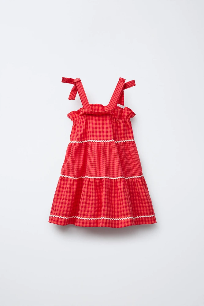 ROBE À CARREAUX ONDULATIONS CASA LAWA © X ZARA KIDS