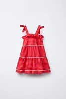 CASA LAWA © X ZARA KIDS PLAID WAVY DRESS