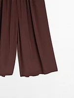 Jupe-culotte fluide en tissu technique