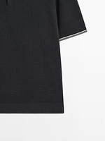 100% cotton knit polo shirt