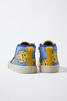 PRINTED HIGH-TOP SNEAKERS