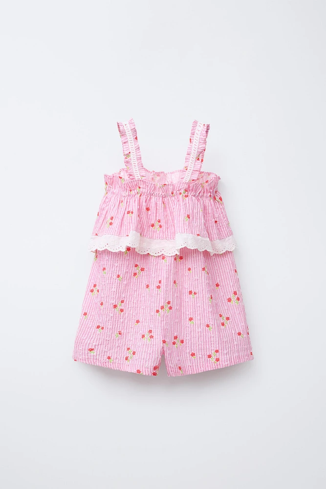 FLORAL SHORT JUMPSUIT