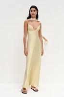 SATIN EFFECT FOULARD DRESS