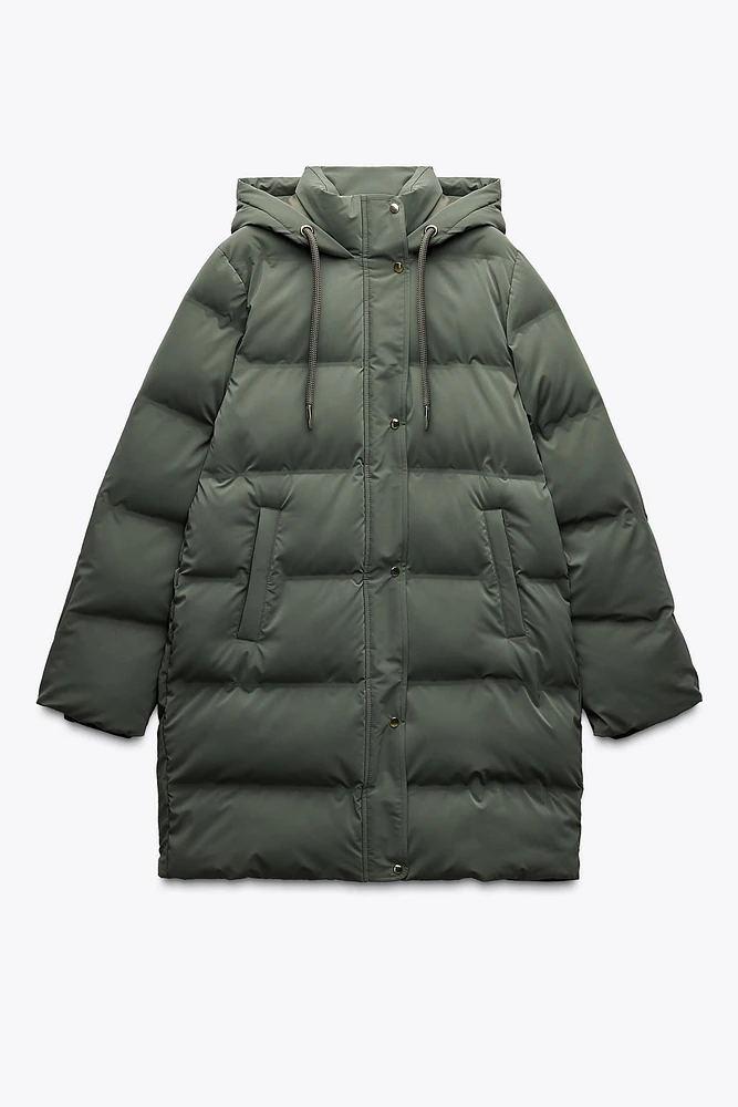 WINDPROOF HOODED PUFFER ANORAK