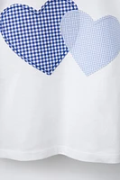 GINGHAM CHECK PATCH T-SHIRT