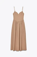 ROBE MI-LONGUE À BRETELLES