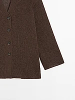 Cardigan oversize en maille fine