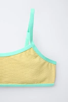 6-14 ANS/ MAILLOT DE BAIN DEUX PIÈCES À LISERÉS CONTRASTÉS