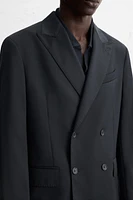 BLAZER CROISÉE 100 % LAINE