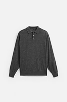 100% CASHMERE KNIT POLO