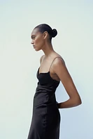 SATIN LONG DRESS