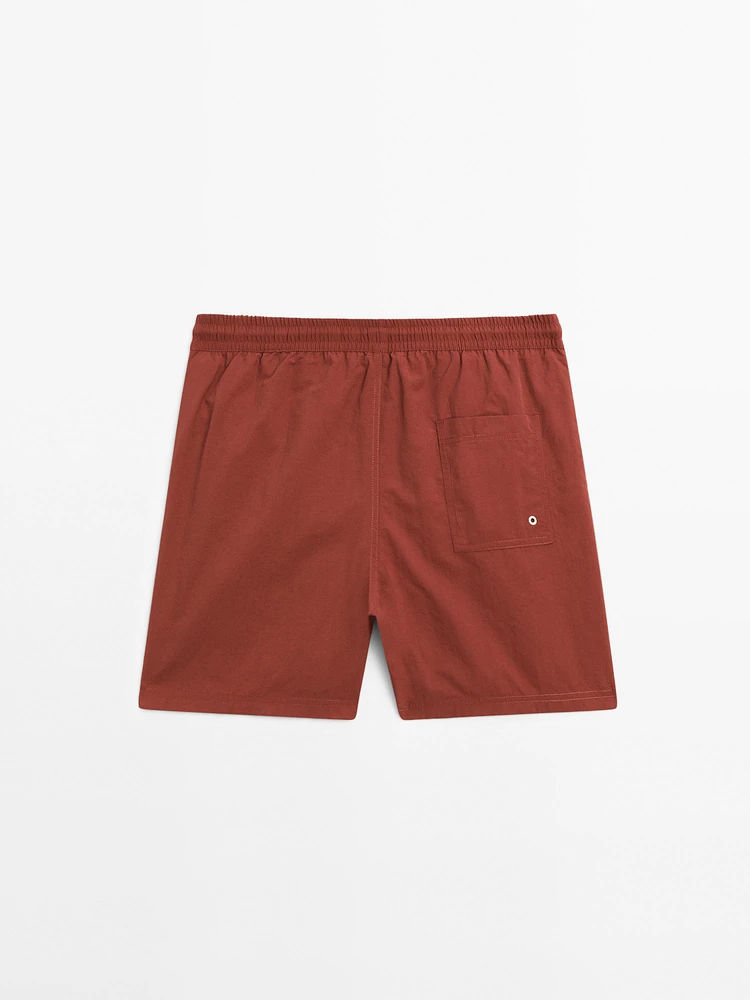 Short de bain uni regular ft