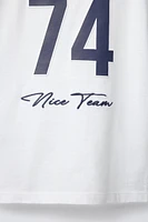 VARSITY TEXT RAISED T-SHIRT