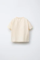 RUFFLED PATCH T-SHIRT