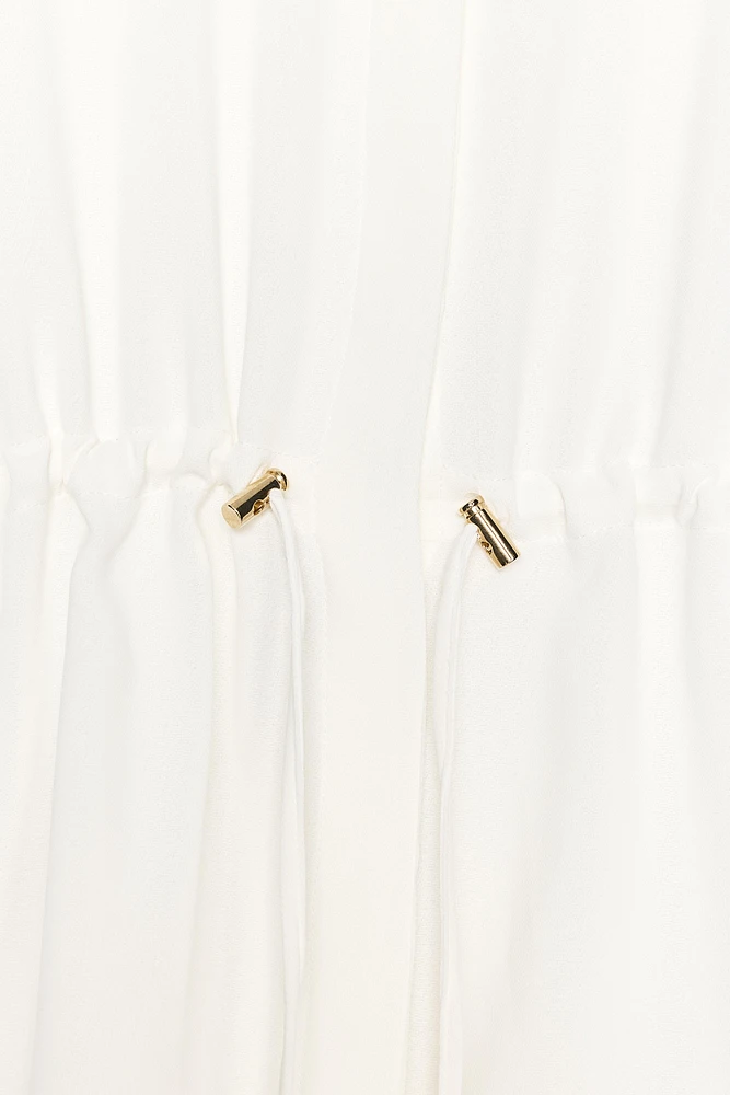 GATHERED KIMONO SHIRT