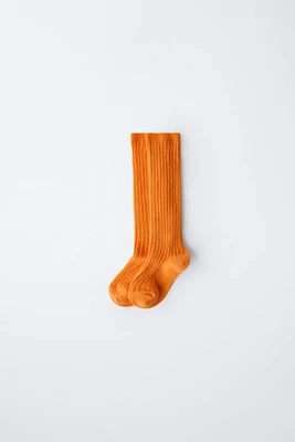 CHAUSSETTES MONTANTES CÔTELÉES