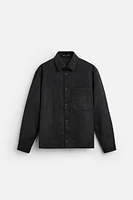 FAUX SUEDE OVERSHIRT