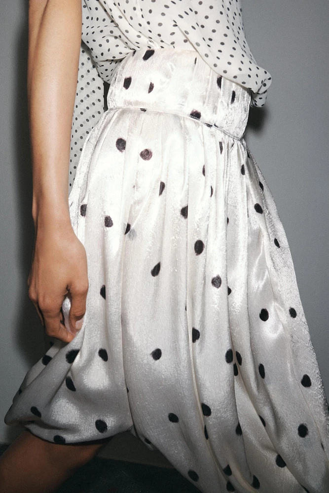 ZW COLLECTION POLKA DOT MIDI SKIRT