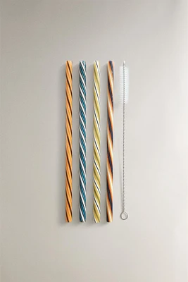 LOT PAILLES VERRE SPIRALE (LOT DE 4)