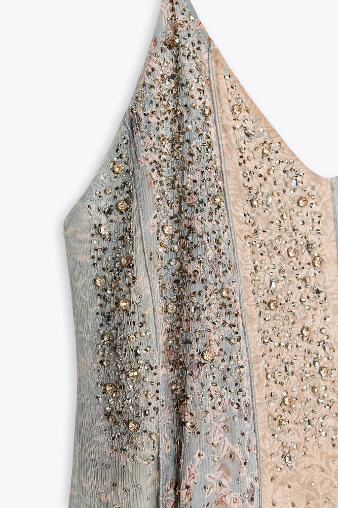 ZW COLLECTION BEADED SLIP DRESS