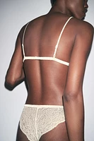 BRALETTE TRIANGLE BIMATIÈRE DENTELLE